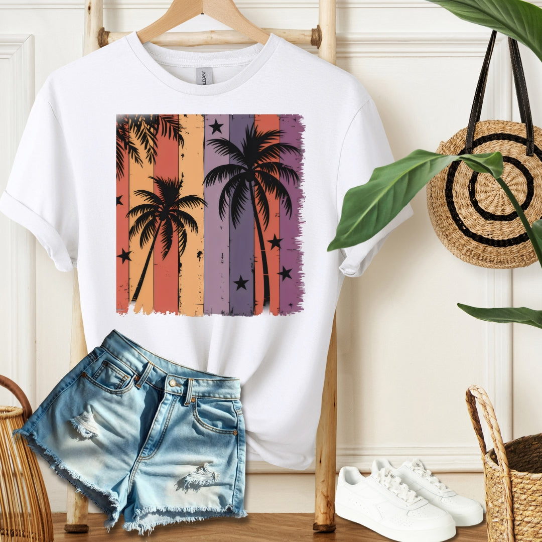 Retro Palms Sunset Tee